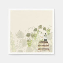 Elegantes Weinkeller Thema Cocktail Napkin