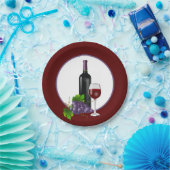 Elegantes Weinverkostungs-Party Pappteller (Party)