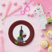 Elegantes Weinverkostungs-Party Pappteller (Party)