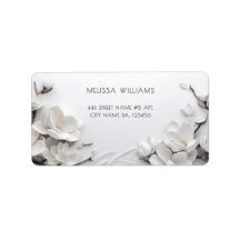 Elegantes Weiß 3D Magnolie