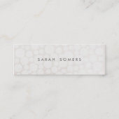 Elegantes Weiß auf weißem, subtilen Circle Muster Mini Visitenkarte (Vorderseite)