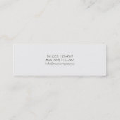 Elegantes Weiß auf weißem, subtilen Circle Muster Mini Visitenkarte (Rückseite)