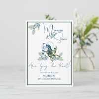 Elegantes Weiß, Blau und grünes Orchid Save the Da
