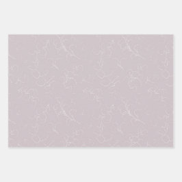 Elegantes Weiß-Brautparty Hochzeit Geschenkpapier Set