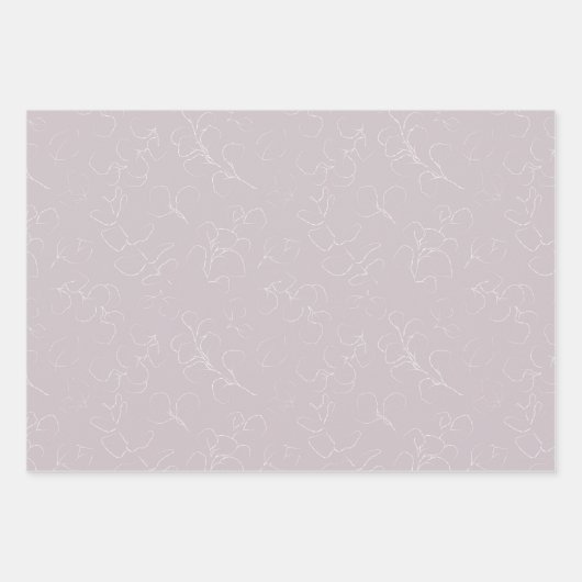 Elegantes Weiß-Brautparty Hochzeit Geschenkpapier Set (Vorderseite)