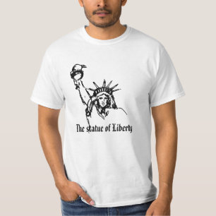 Elegantes Weiß Die Freiheitsstatue T-Shirt