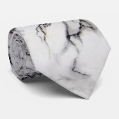 Elegantes Weiß-Grau-Schwarz-Weiß Krawatte (Gerollt)
