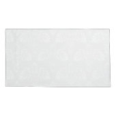 Elegantes Weiß im dunkelgrauen Damaskusmuster Kissenbezug (Rückseite)