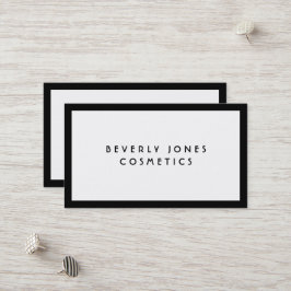 Elegantes Weiß mit Black Border Business Card Rabattkarte