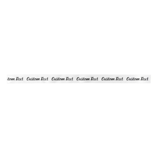 Elegantes Weiß mit Vorlage für schwarzen Skripttex Satinband (Vorderseite)