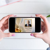 Elegantes Weiß-Orchid Blume Beerdigung Party Einladung