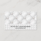 Elegantes Weiß-Padding | Webmuster Visitenkarte (Rückseite)