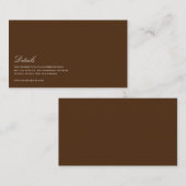 Elegantes Weiß und Braun - Details zur Hochzeit Begleitkarte (Vorne/Hinten)