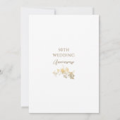 Elegantes Weiß und Gold 50. Hochzeitstag Einladung (Rückseite)