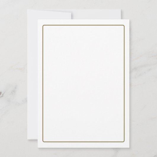 Elegantes Weiß und Gold Save the Date Minimalistis Einladung (Rückseite)