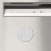Elegantes Weiß- und Graumuster. Damast. Magnet (In Situ (Geschirrspüler))