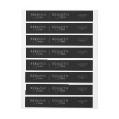 Elegantes Weiß- und Grauskript auf Schwarzer Hochz (Bogen)