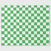 Elegantes Weiß- und Grünes Karton Geschenkpapier (Flach)