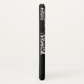 Elegantes Weiß- und Schwarz-Flora-Paisley-Lace 2 Case-Mate iPhone Hülle (Hinten/Rechts)