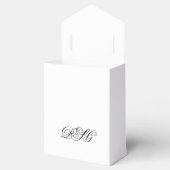 Elegantes Weiß und Schwarzes Herz Hochzeit Vielen Geschenkschachtel (Geöffnet)