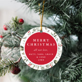 Elegantes Weiß Winter Greenery Kranz 1 Foto Keramik Ornament