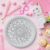 Elegantes Weißbuch Cut Mandala Pappteller (Party)