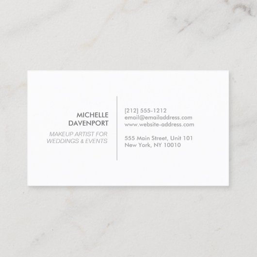 ELEGANTES WEISSEMBLEM AUF PINK OMBRE-GLITZER VISITENKARTE (Rückseite)