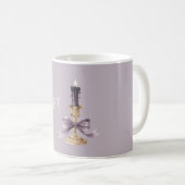 Elegantes weißes Abstrakt Kaffeetasse (VorderseiteRechts)