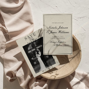 Elegantes Weißes Altes Schwarzes Geld Elegantes Ho Save The Date
