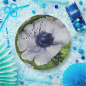 ELEGANTES WEISSES ANEMONMONOGRAMM-PARTY PAPPTELLER (Party)