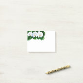 Elegantes, weißes Aquarell-Orchideenbild Post-it Klebezettel (Auf Schreibtisch)