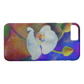 Elegantes, weißes Aquarellbild mit Blumenorchideen Case-Mate iPhone Hülle (Rückseite (Horizontal))