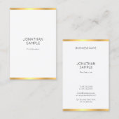 Elegantes, weißes Berufliches Modern Template Visitenkarte (Vorne/Hinten)