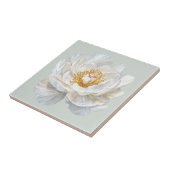 Elegantes, weißes blühendes Pfirsichfranz. Land Fliese (Seite)