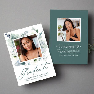 Elegantes Weißes Blumen- und Sukkulenten-Abschluss Ankündigung