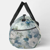 Elegantes, weißes Blumenmuster Duffle Bag (Rechts)