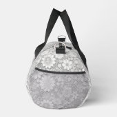 Elegantes weißes Blumenmuster Duffle Bag (Rechts)