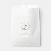 Elegantes Weißes Blumenmuster Geschenktütchen (Vorderseite)
