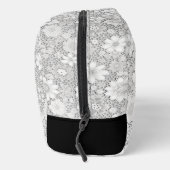 Elegantes weißes Blumenmuster Waschbeutel (Rechts)