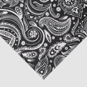 Elegantes weißes Blumenpaisley im Hintergrund Seidenpapier (Detail)