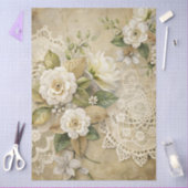 Elegantes Weißes Blumenzwiebelpapier Seidenpapier (Basteln)