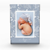 Elegantes weißes Botanicals Fotoblock (Vorderseite)