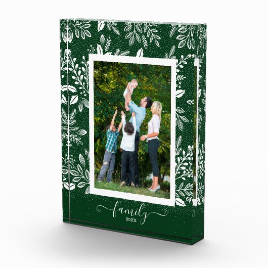 Elegantes weißes Botanicals Fotoblock (Rechts)