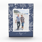 Elegantes weißes Botanicals Fotoblock (Vorderseite)