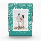 Elegantes weißes Botanicals Fotoblock (Vorderseite)