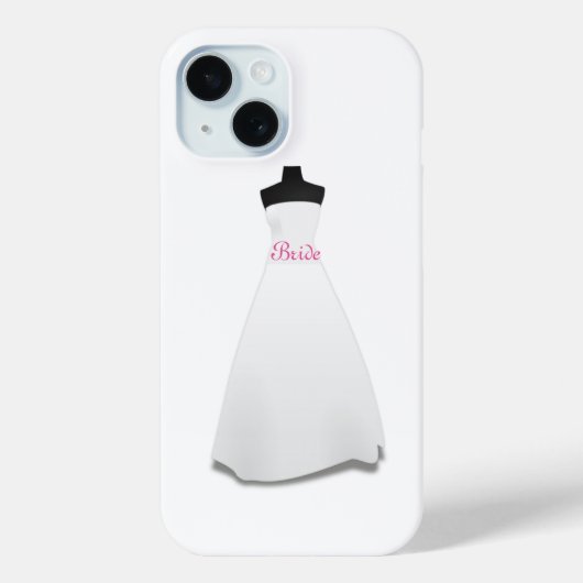 Elegantes weißes Brautkleid Braut Case-Mate iPhone Hülle (Rückseite)