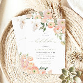 Elegantes, weißes Brautparty Einladung