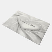 Elegantes Weißes Cream Herd Doormat Fußmatte (Schrägansicht)