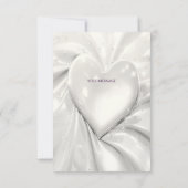 Elegantes Weißes Cream Herz Dankeschön Karte (Rückseite)