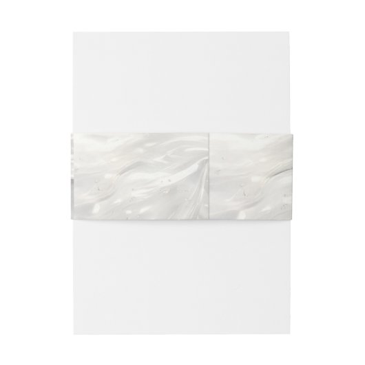 Elegantes Weißes Cream Herz Einladungsbanderole (Rückseitenbeispiel)